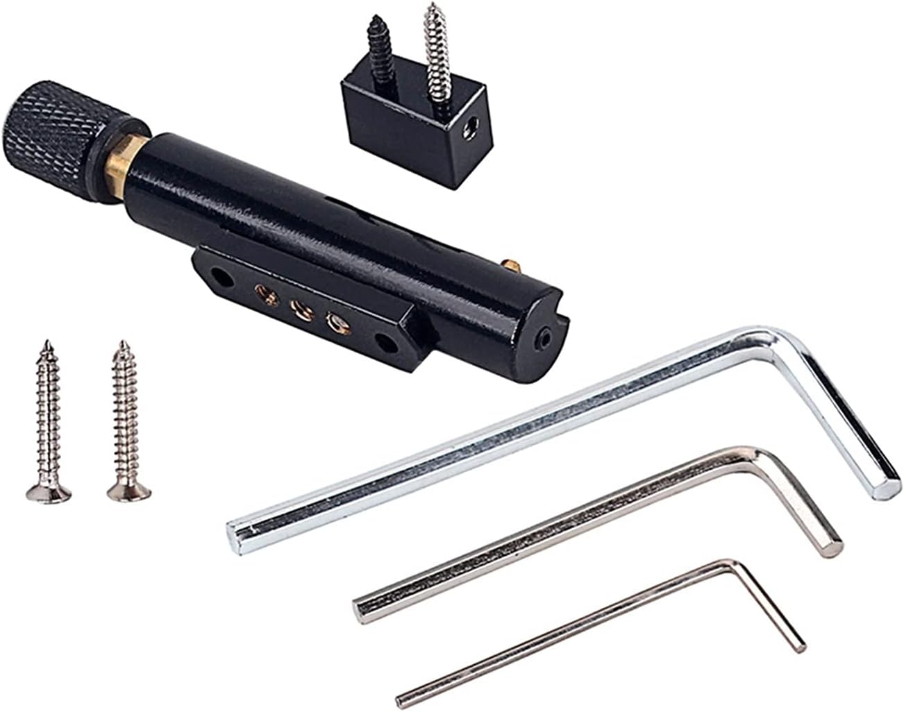 Single Headless Guitar Bass Bridge Fanned Fret -Single Fixed Brass Fan Bridges for 4/5/ 6/7/8/9 String Electric Bass Guitar Bridge System Set (Color : 4 Strings)