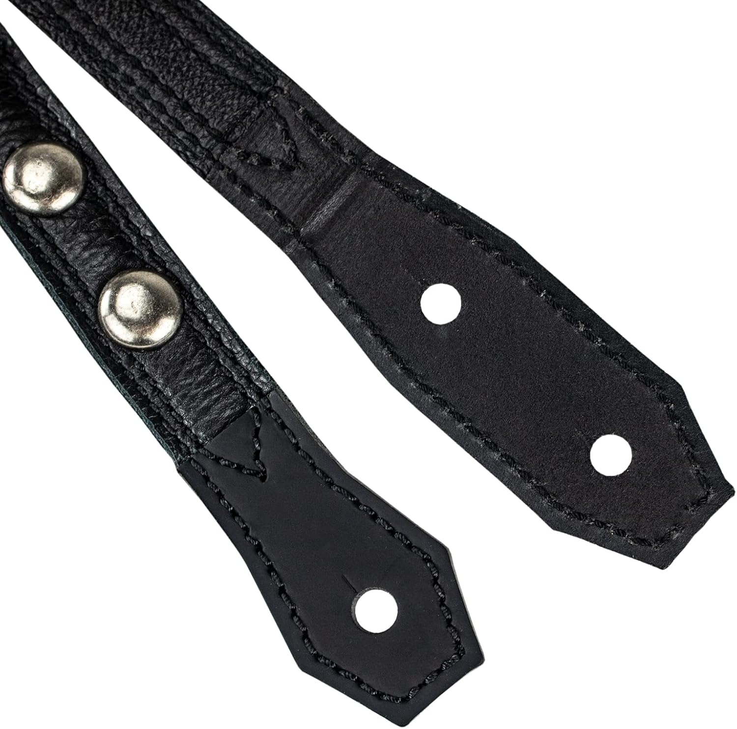 Sawtooth Distressed Nickel 1” Wide Leather Guitar Strap Hand Crafted in The U.S.A. (ST