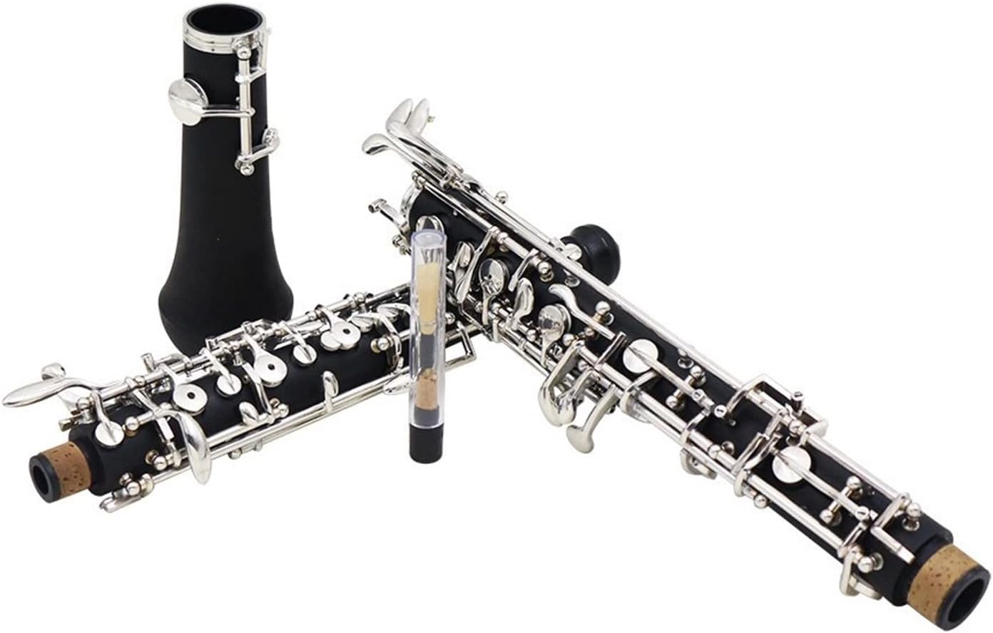 ZUZU Professional Oboe C- Key Silver- Plated Copper- Nickel Woodwind Instrument with Accessories and Leather Bag Oboe Parts