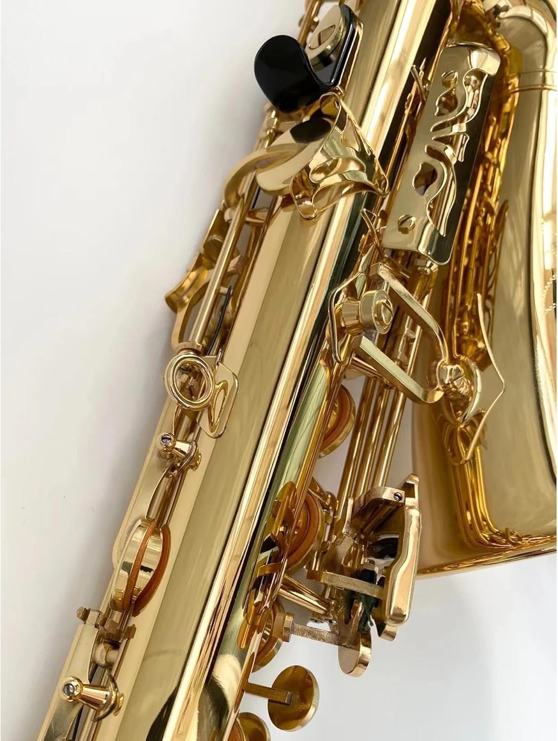 Woodwind Instruments Professional Alto Saxophone Brass Gold-plated Button Alto Sax Musical Instrument (Color : Leather Case)
