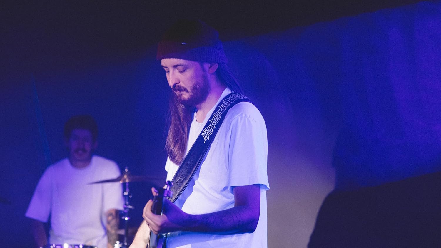 Levy's Leathers Night Life Series Genuine Leather Strap with Glow-in-the-Dark Embroidery Spider Web Pattern, Black (MG317NL-001)