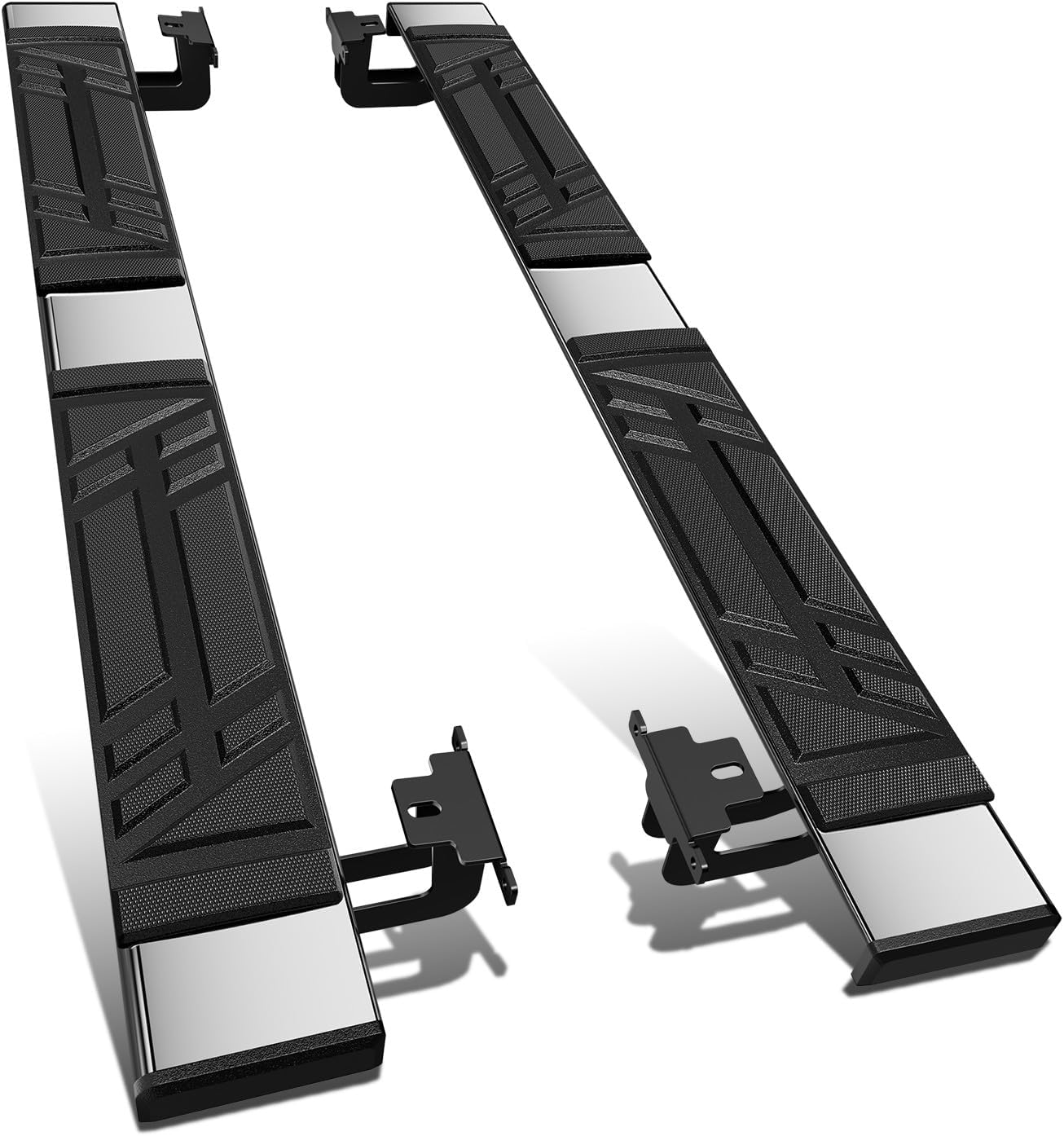 DNA Motoring 6.5 Inches Flat Board Side Steps Running Boards Compatible with 2011-2021 Jeep Grand Cherokee / 2011-2023 Dodge Durango, Excludes SRT and Trail Hawk, STEPB-U-GC11-T1