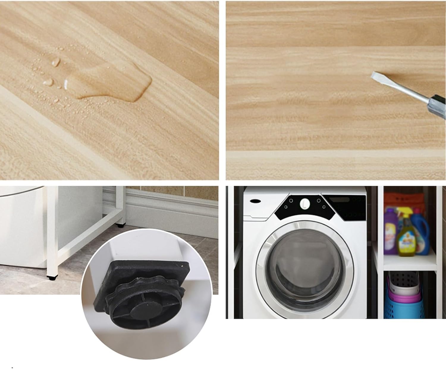 Freestanding Washing Machine Storage Rack, Independent Laundry Rack, Multifunctional Drum Washing Machine Cabinet (C)