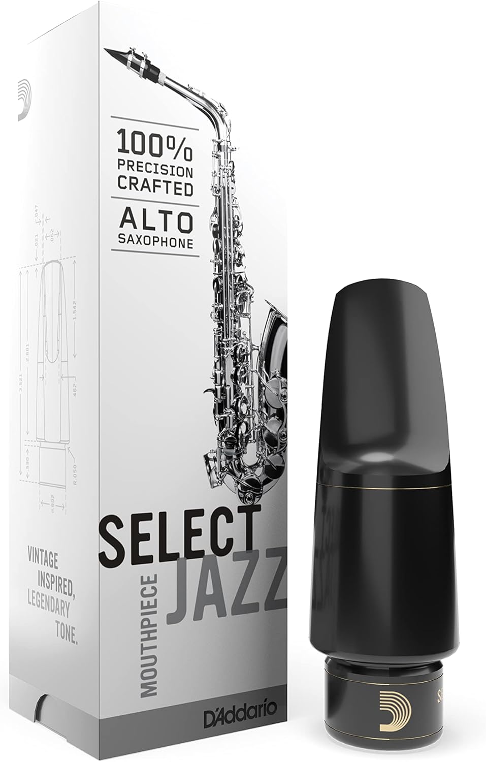 D’Addario Woodwinds Select Jazz Alto Saxophone Mouthpiece - D6M - Mouthpiece for Alto Sax