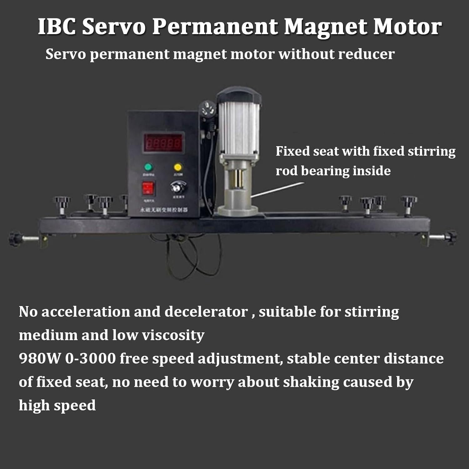 980W Electric Tank Mixer Machine, Paint Mixing Equipment Paint Stirring Machine Bracket Air Agitator with Folding Propeller