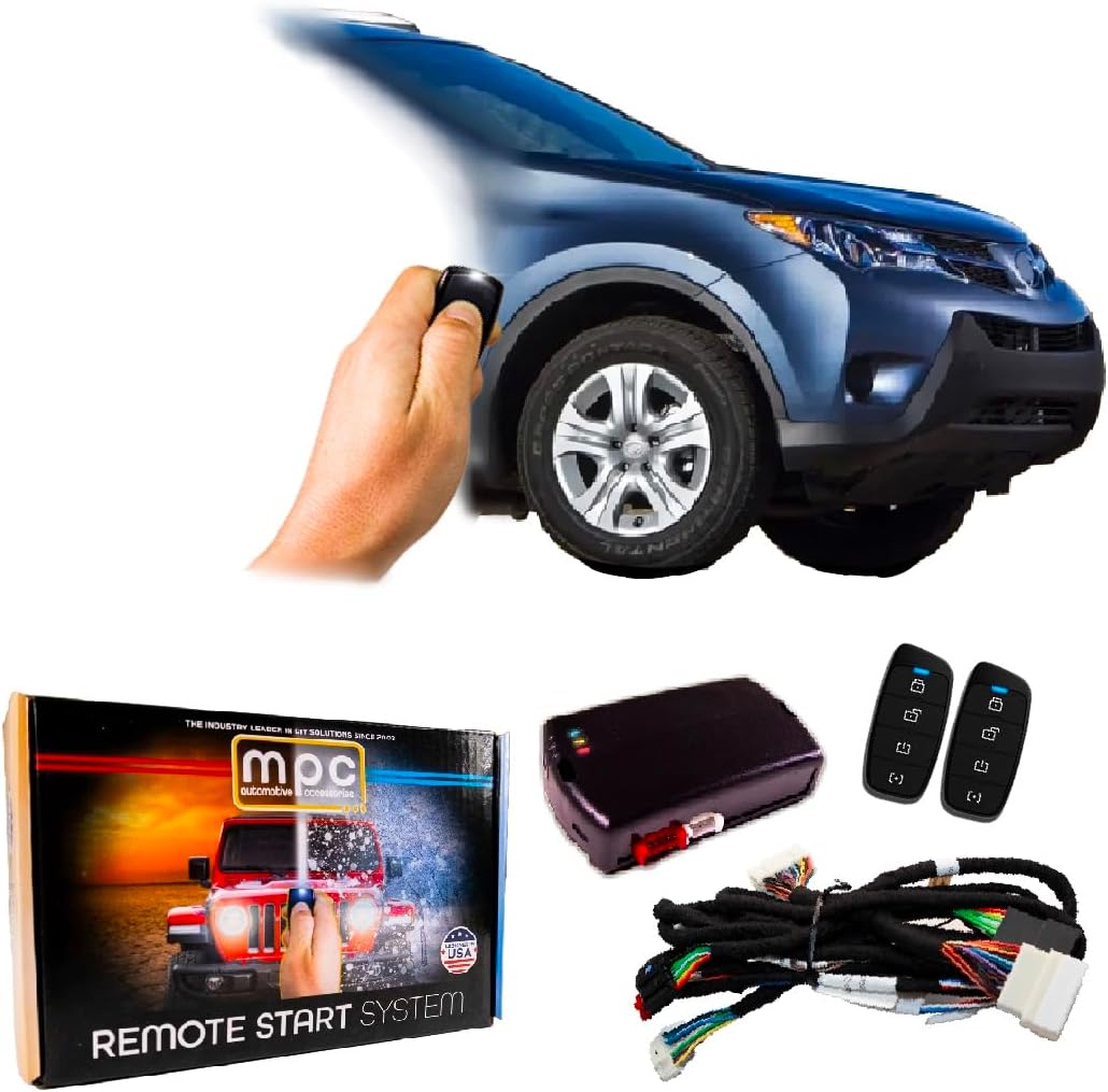 MPC Remote Start Kit Compatible with Toyota RAV4 2013-2018 || Plug and Play || 4-Button 2-Way Communication Remotes Included || 10 Minute Install || Tech Support Included