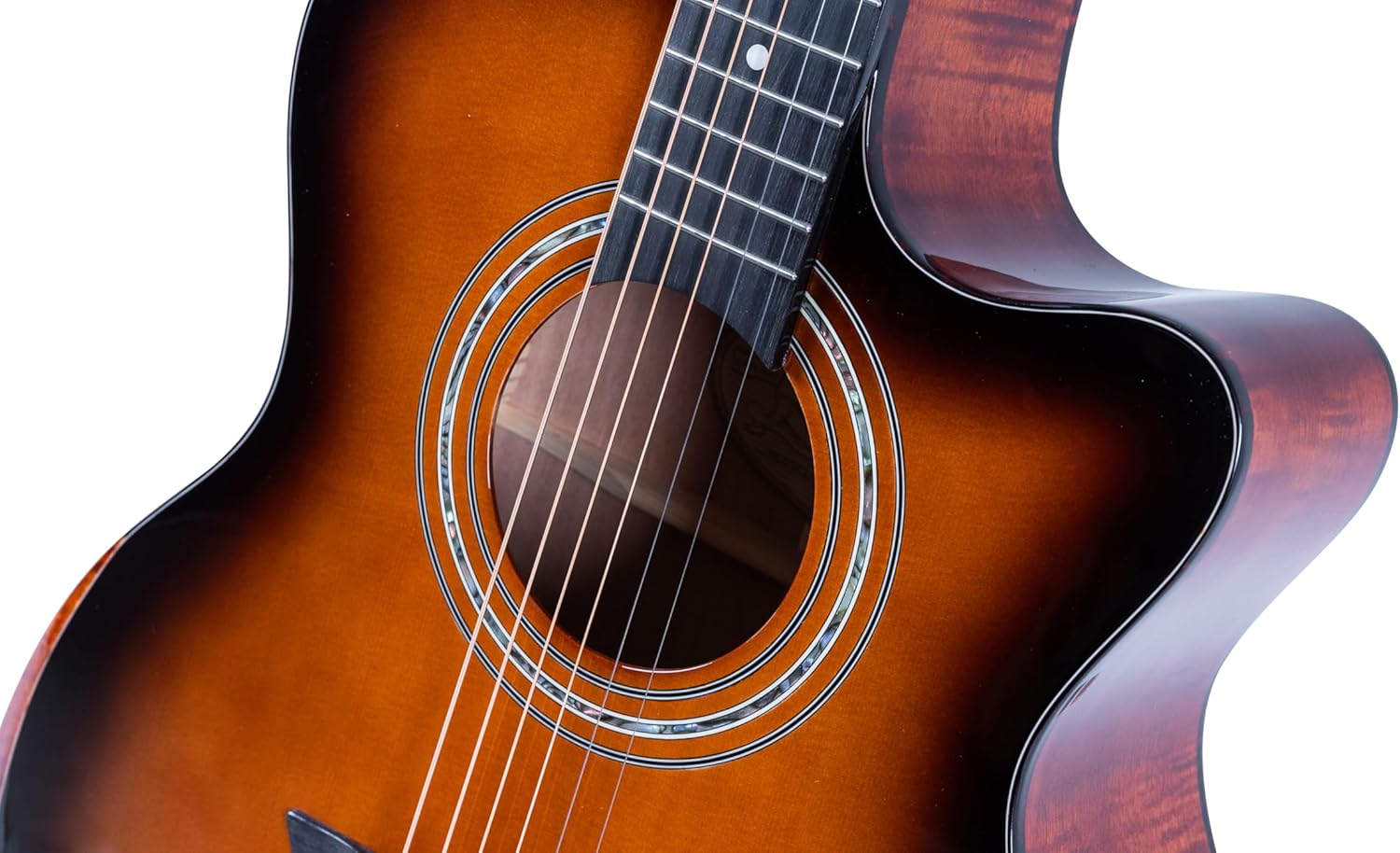 Washburn G10CE Comfort Series Grand Auditorium Cutaway Acoustic Electric Guitar, Sunburst