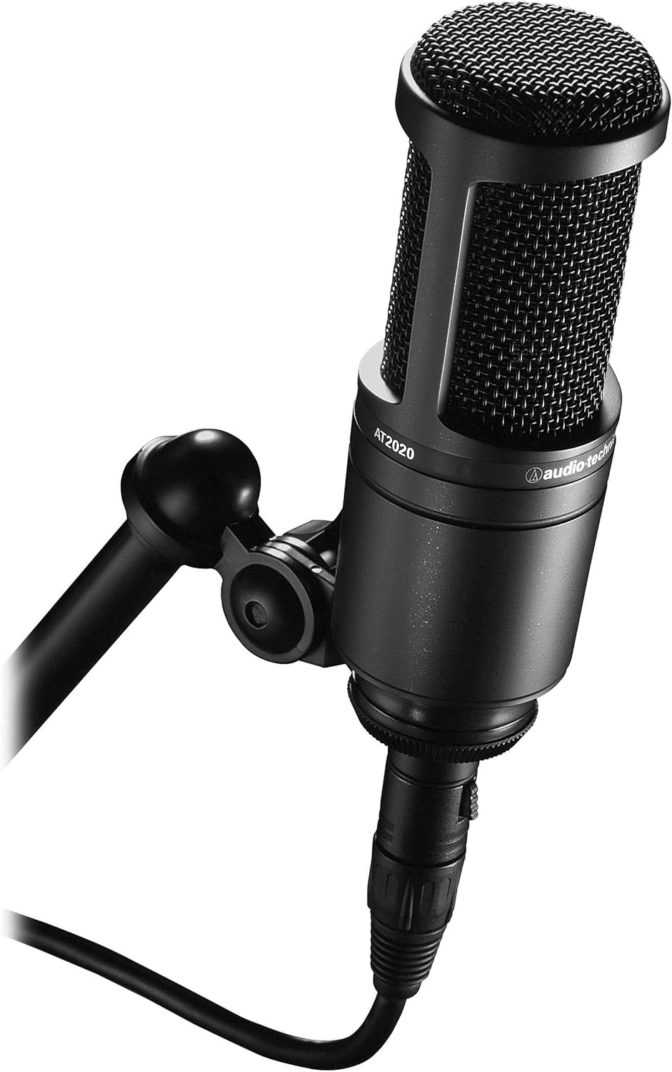 Audio-Technica AT2020 Condenser Studio Microphone with Studio Headphones, Knox Gear Pop Filter, Boom Arm, Shock Mount and XLR Cable