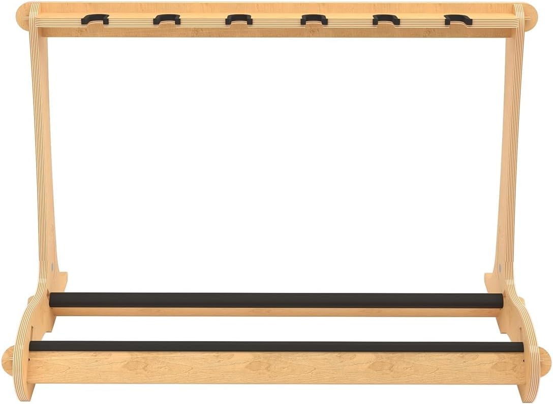 A&S Crafted Products The VersaRack Six Guitar Stand | Holds Acoustics & Electrics | Nitro Safe | Made In U.S.A.