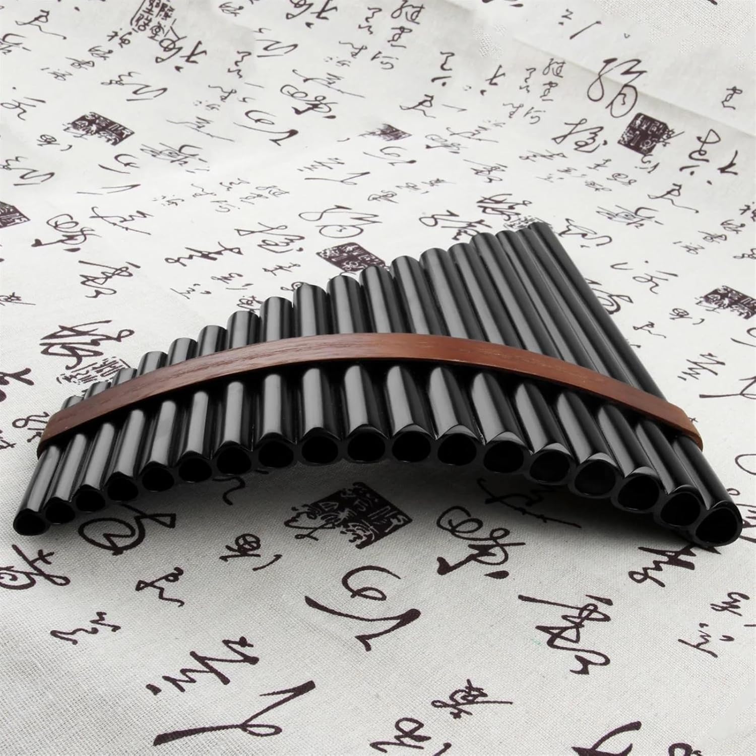 Black 18 PipesFlute F Key Pan Pipes Woodwind Instrument Traditional Musical Instrument (Color : Left)
