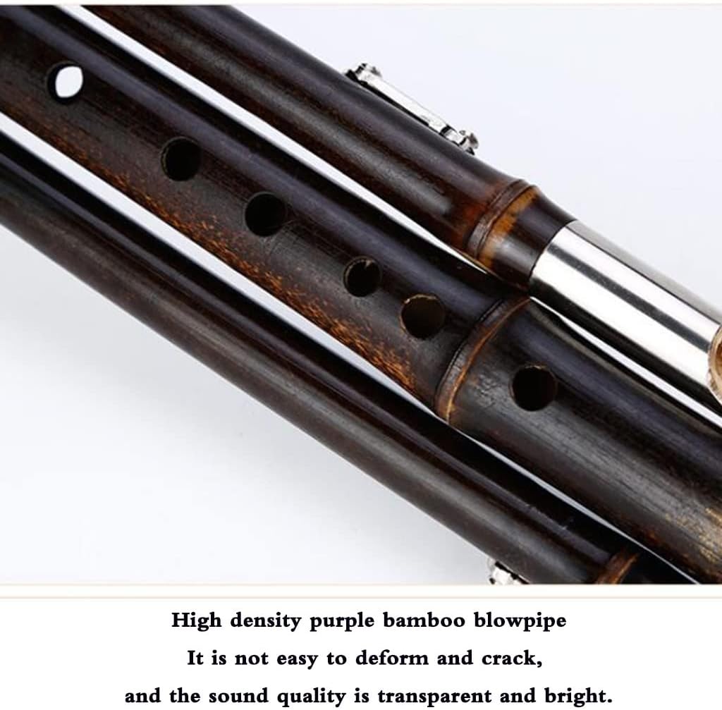 Flutes Musical Instruments Children's Beginner Adult Introduction Gourd Instrument Wood Pipes Chinese Traditional Instrument with Chinese Knot Case (Color : Brown, Size : Small D-Key)