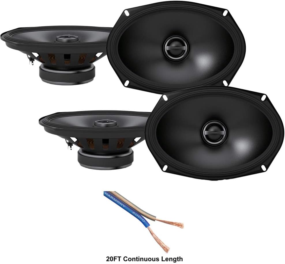 Alpine ALP19-S-S69 Car Audio Type S Series Speakers 6x9 Coaxial 340W Speaker Pair and HA-SW16BLU-5 Foot (Multiple Qty = Continuous Length)