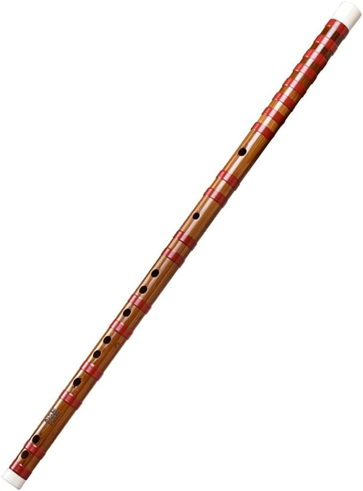 Bamboo Flute Dizi, Soprano Recorder, Woodwind Instrument Key of C Study Level Traditional Handmade Chinese Musical Instrument Quality Beginner Recorder for Children (Brown D)