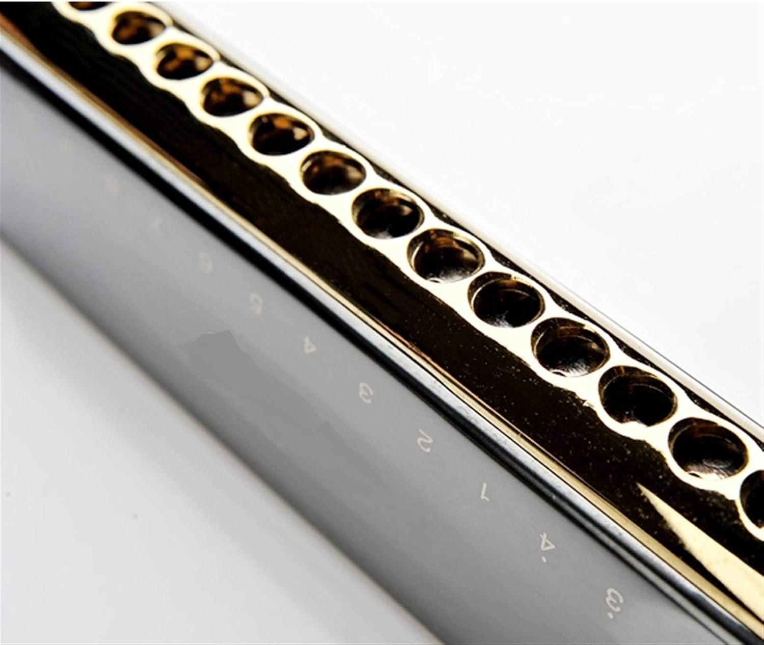 SUOFEILAIMU Professional 16 Holes 64 Tone Chromatic Harmonica Mouth Organ Blues Harp Music Instrumentos Key C Musical Instruments (Color : Silver ABS Comb)