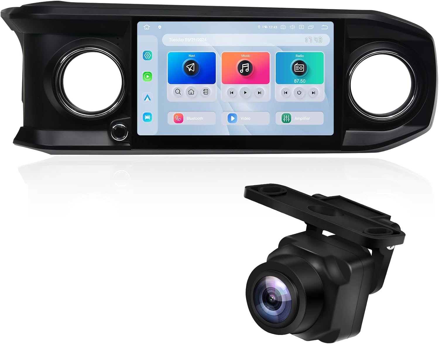 Dasaita 8+256GB Head Unit for Toyota Tacoma 2016-2023 with AHD 1080P Camera, Universal Front or Rear View, Support Wireless Carplay Android Auto, 8-Core Android 13 GPS Navigation Car Stereo Radio