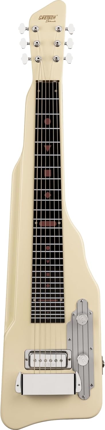 Gretsch G5700 Electromatic Lap Steel 6-String Electric Guitar with Plastic Fingerboard and Mahogany Body (Right-Handed, Vintage White)