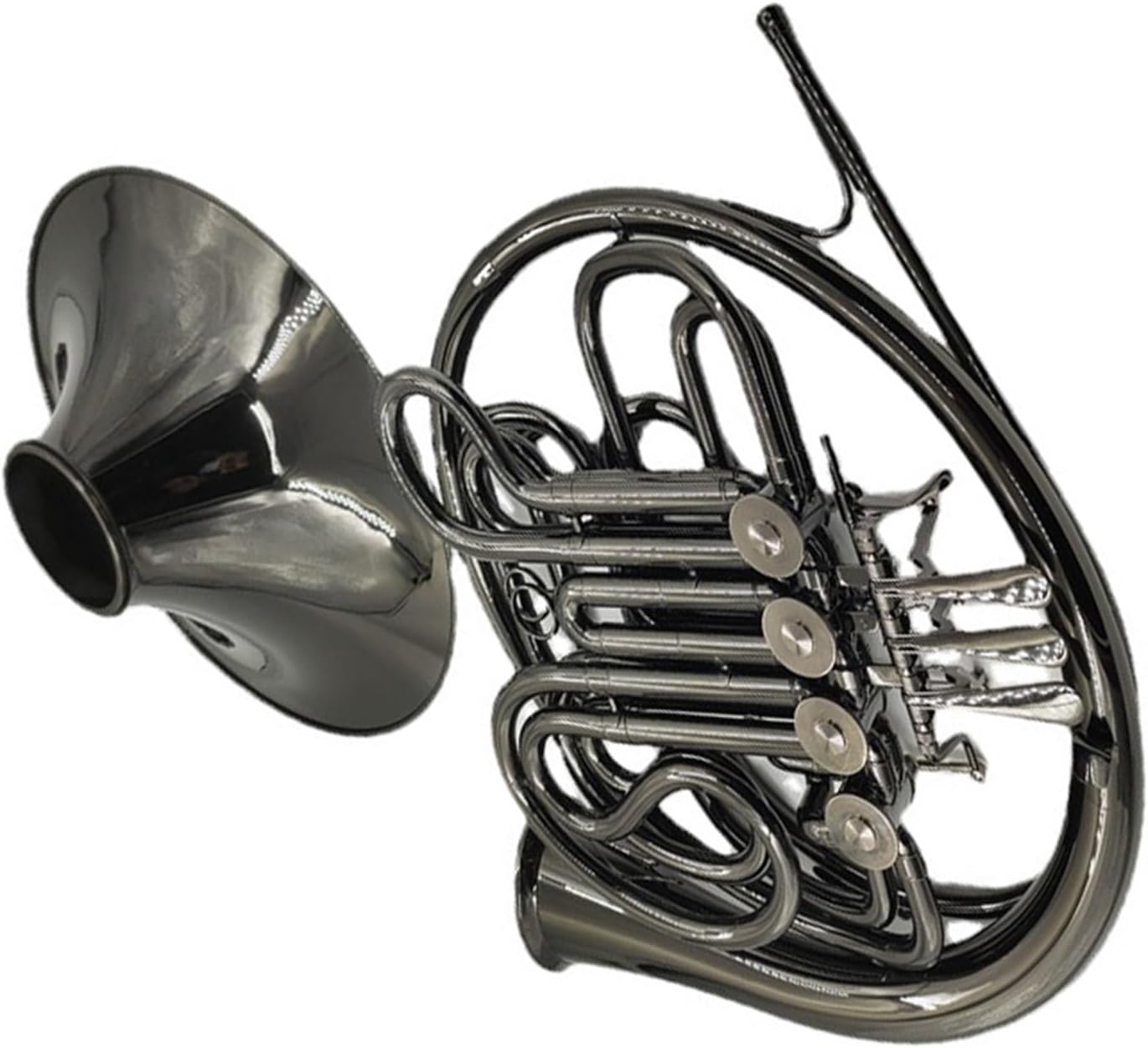 Brass French Horn Double Split French Horn In B Flat To F Key French Horn Surface Black Nickel