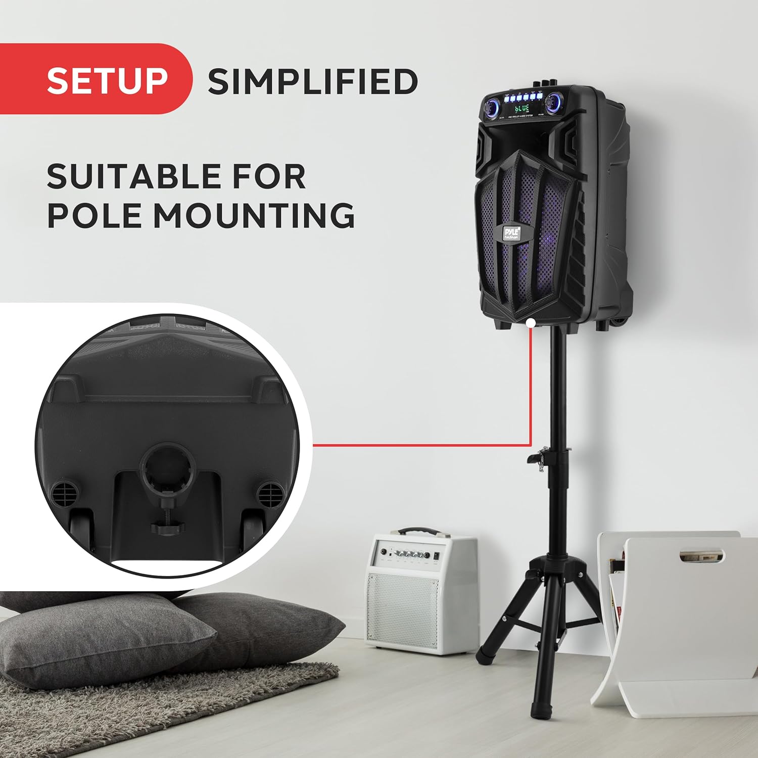 Pyle 680W Portable Bluetooth PA Speaker - 10