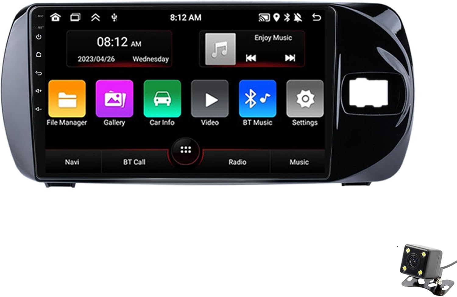 ADMLZQQ Android 12 Car Stereo Double Din Radio for Toyota Vitz 2016-2020 GPS Navigation 9'' Multimedia Player Bluetooth Video Receiver with Car-Play 4G/5G WiFi SWC DSP USB Back Camera