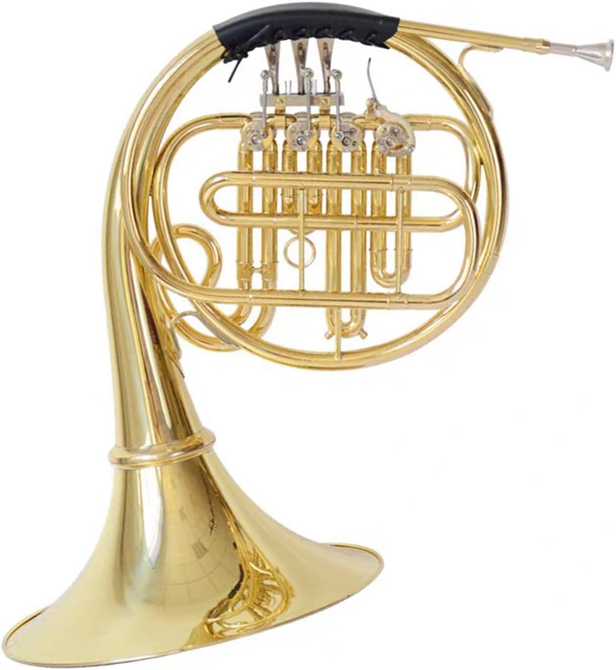 Brass French Horn B Flat Horn Four-key Split Horn Single Horn Performance Exam Practice Horn