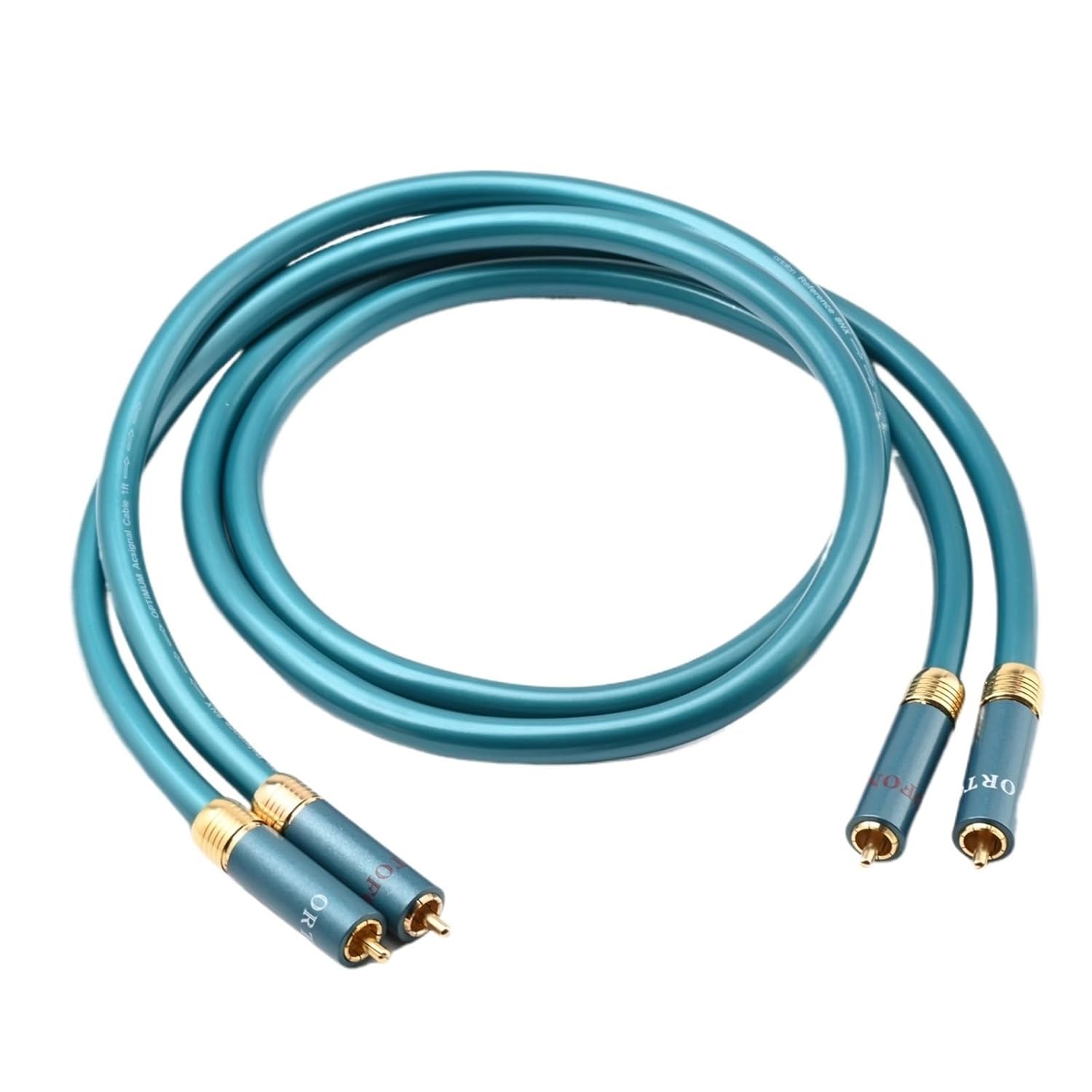 One Pair HiFi RCA Cable High-Performance 8N OCC Male to Male 2RCA to 2RCA Audio Cable for Speaker Amplifier DVD(1.5m)