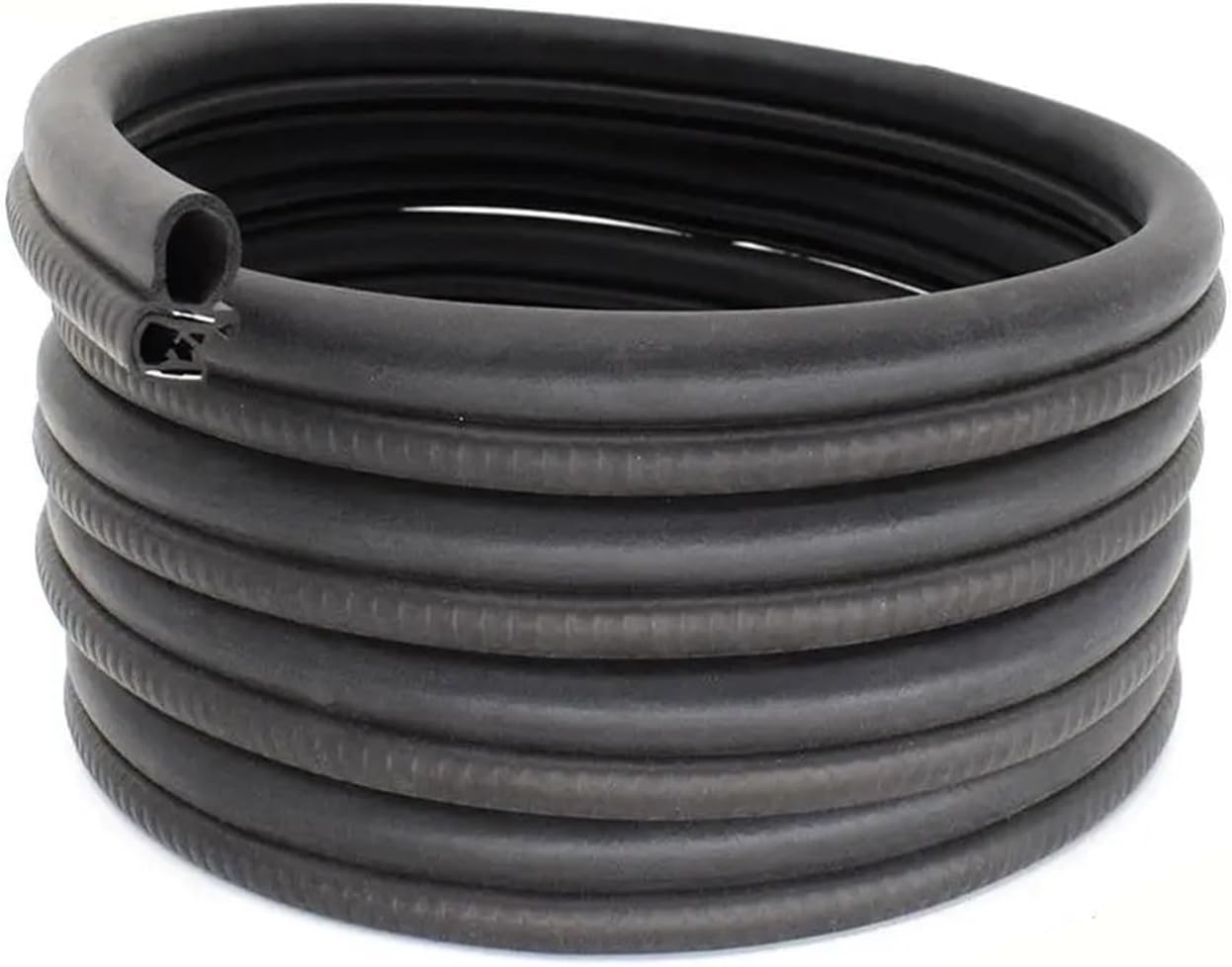 10ft Car Door EPDM Trim Seal Strip with Side PVC Bulb Car Boat Truck RVs and Home Applications Sealing Universal