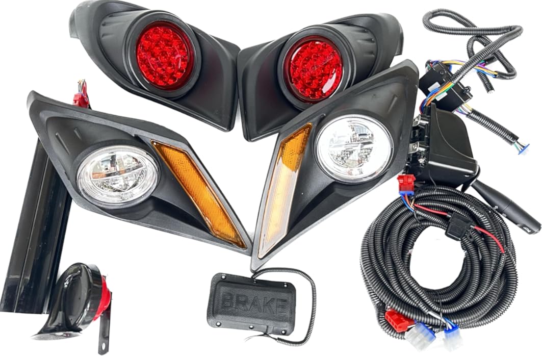 Dr.Acces Golf Cart light intender for Yamaha Drive2 (Yearly 2017 up Complete ultimate LED Light Kit with Turn Signals, Hazard Flasher, Horn and Brake
