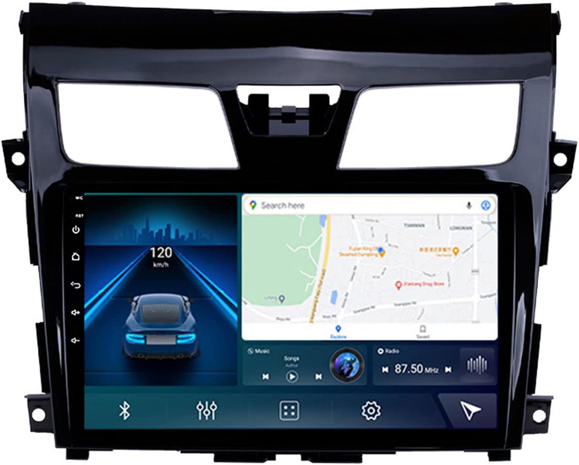 Car Stereo Multimedia MP5 Player for Nissan Teana 2013-2018 Car Audio with Rear View Camera FM Radio 9 Inch Touch Screen Support SWC/Bluetooth/4G/Wifi/Carplay+Auto