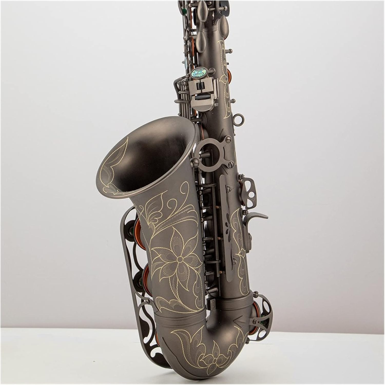 Alto Saxophone E Flat Matte Black Musical Instruments Saxophone Professional Grade Encarved Student Saxophone