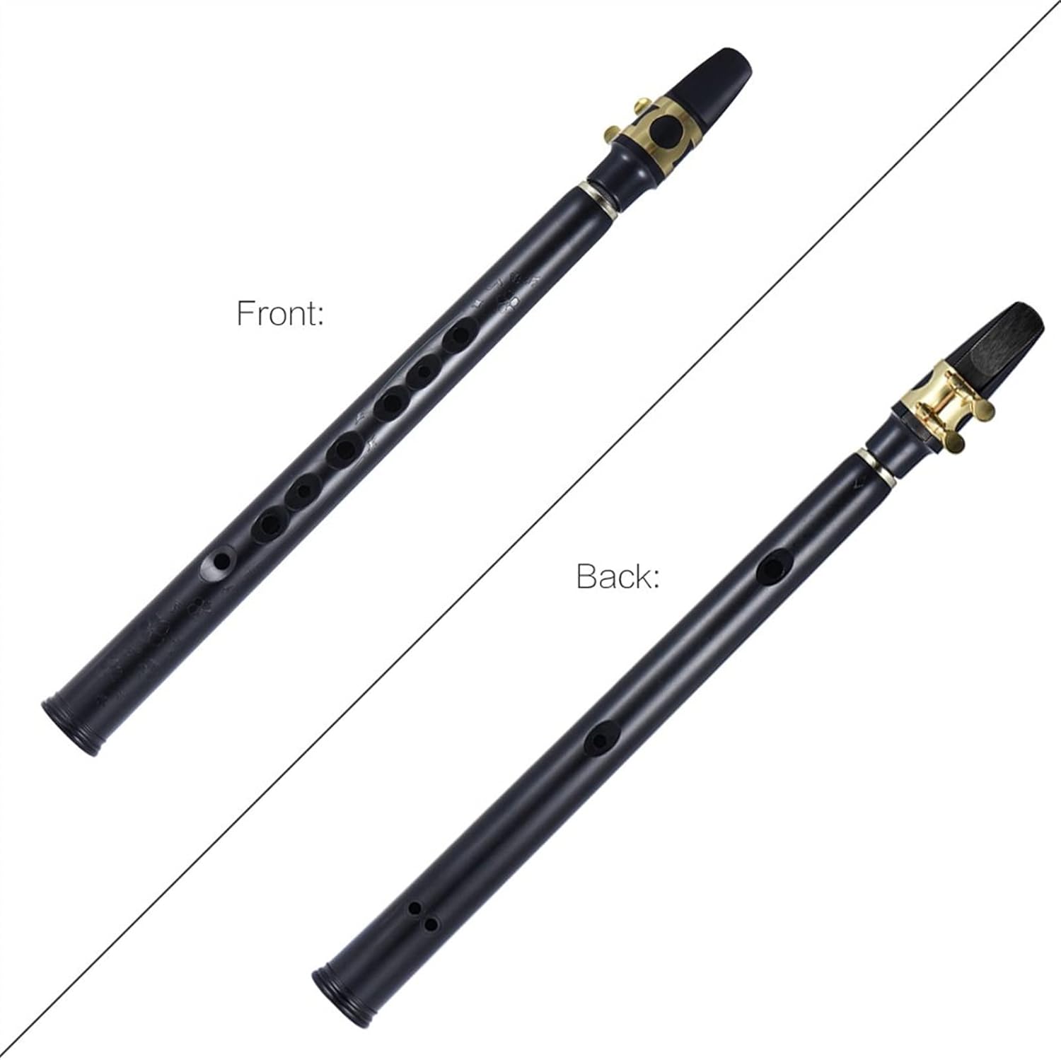 Mini Pocket Bb Saxophone ABS with Alto Mouthpieces 2pcs Reed Carrying Bag Woodwind Instrument