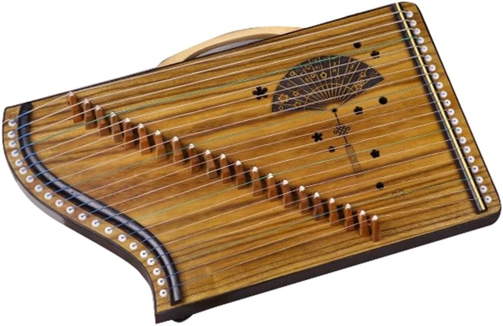 Chinese Guzheng Suitable for Beginner/Professional, Portable Guzheng Exerciser with Backpack/Full Accessories, 60x35 CM, 21 Strings Guzheng