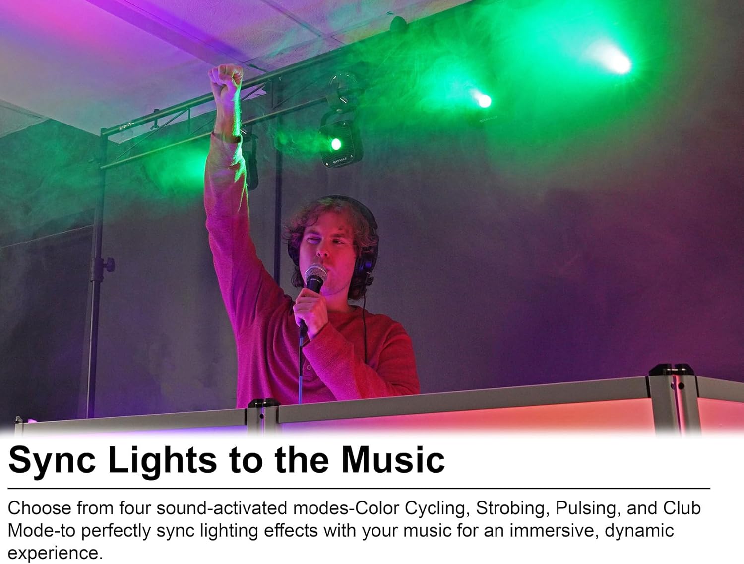 Rockville 4 Pack MINI RF1 V3 Black LED Wash Up Light, RGBWA+UV, Compact, App, Remote, LCD, Wireless DMX, Rechargeable, Perfect for DJ/Party Lighting