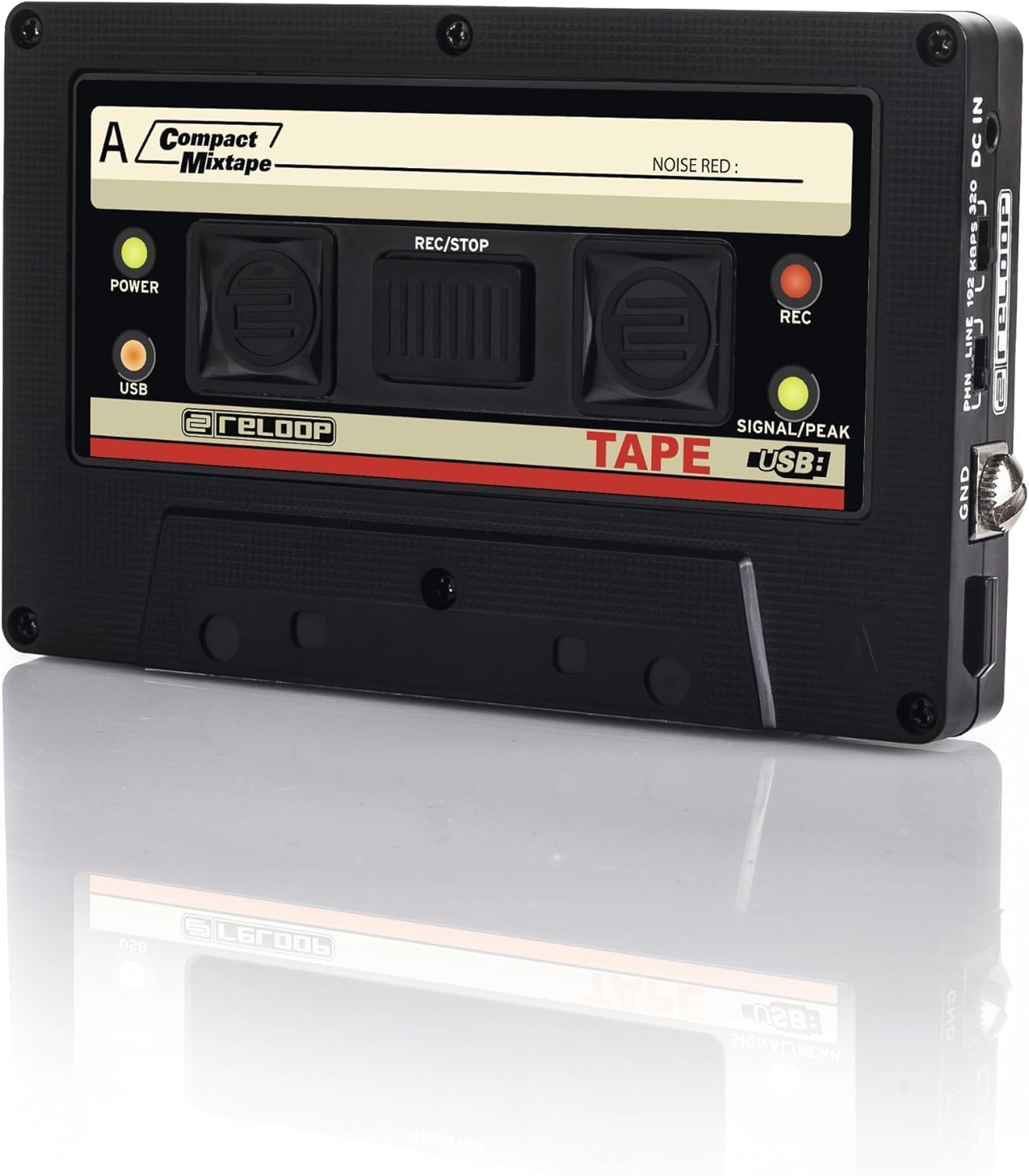 Reloop Tape - Digital Recording Interface for USB Drives - Bundle with 9ft 3.5mm Aux Cable