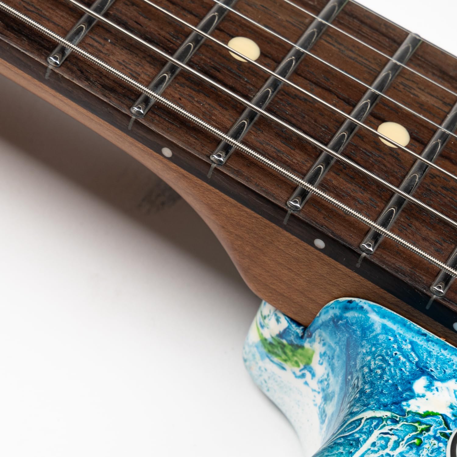 EART 6 String Solid-Body Electric Guitar NK-TCS-HLA Classic Tone with Roasted Mahogany Body,Handmade Lacquer Art,Right