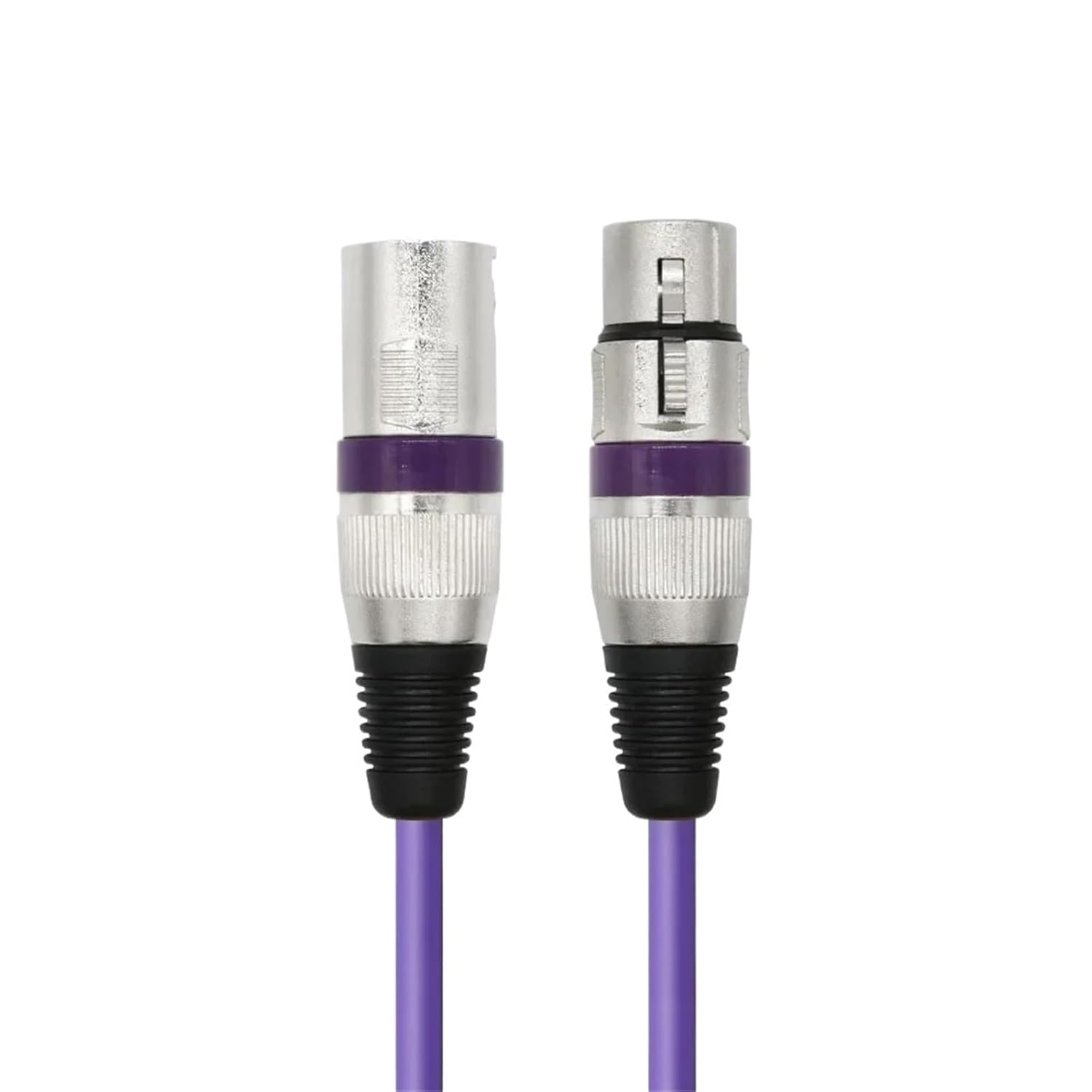 Audio Mic XLR Male to Female Colorful Speaker Patch Snake Cord 3 Pin Microphone Cable for Amplifier DMX Mixer(Purple,6m)