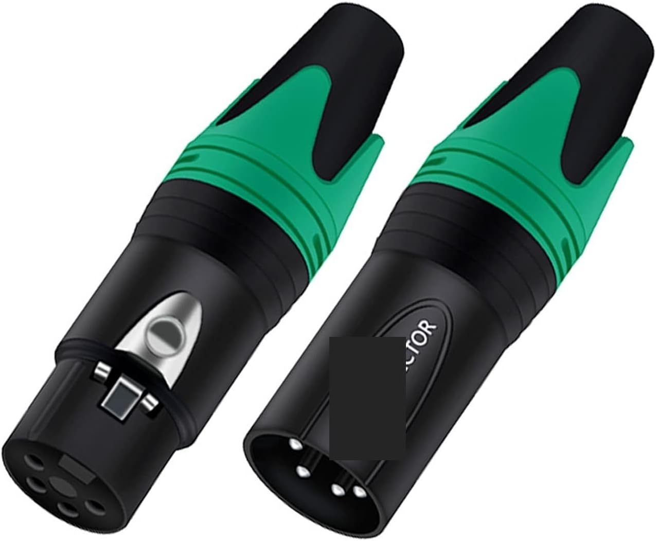 4 Pin X L R Male/Female M I C Cable Wire Connector 4 Pole XLR Plug Microphone Jack Socket 56Pcs (Color : 56xF 4P Black)