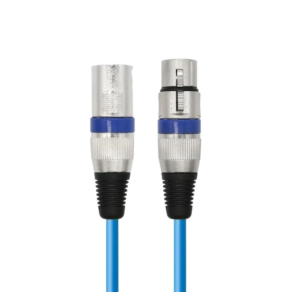 Audio Mic XLR Male to XLR Female Colorful Patch Snake Cord 3 Pin Microphone Cable(Blue,10m)