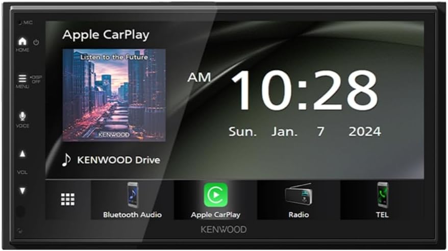 Kenwood DMX40S Multimedia Receiver (No CD) Compatible with Apple CarPlay & Android Auto (Renewed)