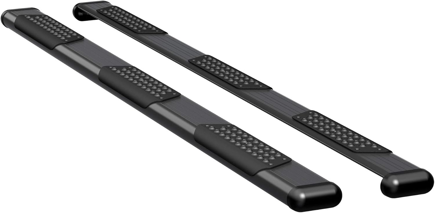 LUVERNE 584102-571117 O-Mega II 102-Inch Black Aluminum Wheel to Wheel Side Steps, Select Chevrolet Silverado, GMC Sierra 1500, 2500, 3500 HD