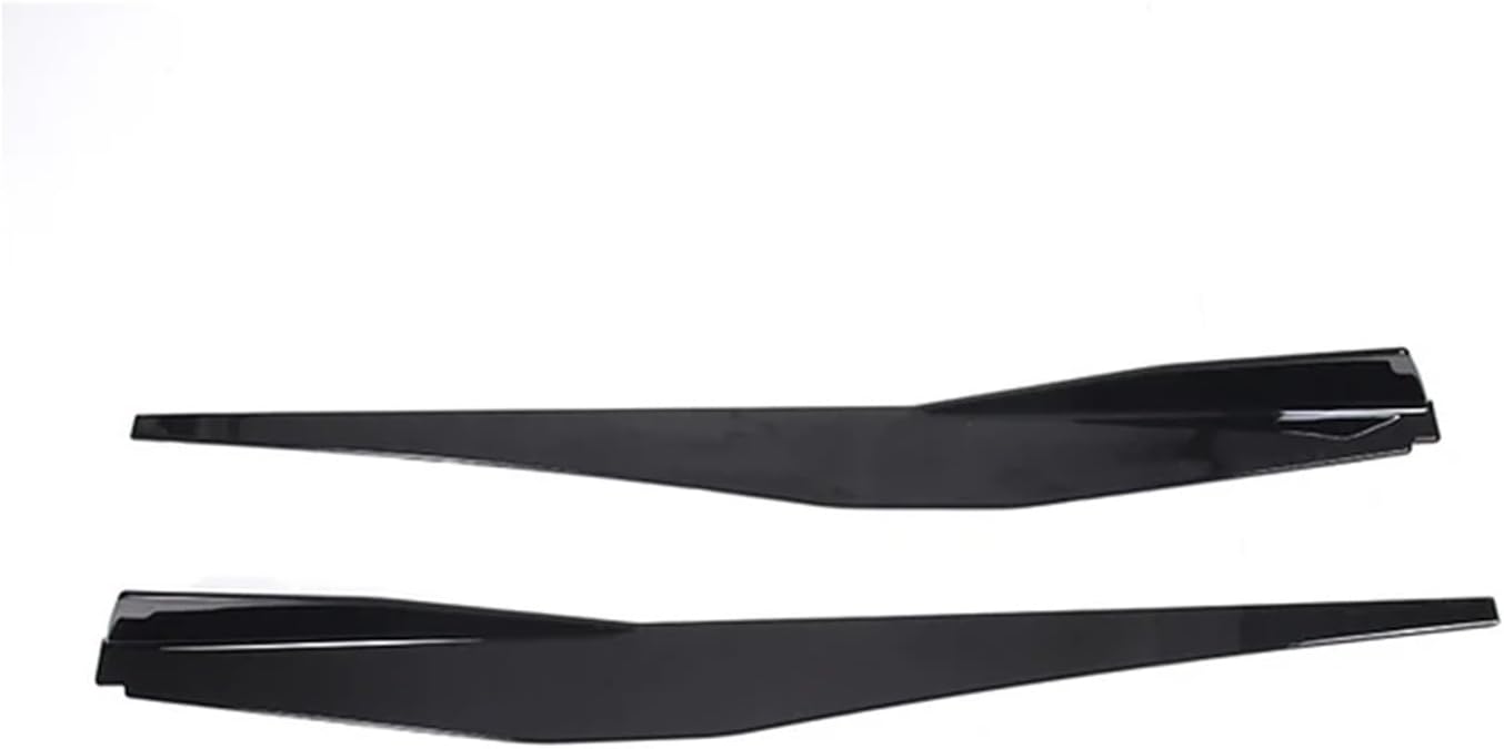 ABS Black Car Side Skirts Extension Rocker Panels Lip Splitters Bumper Compatible For Chevrolet Corvette C8 2020-2023 Exterior Accessories