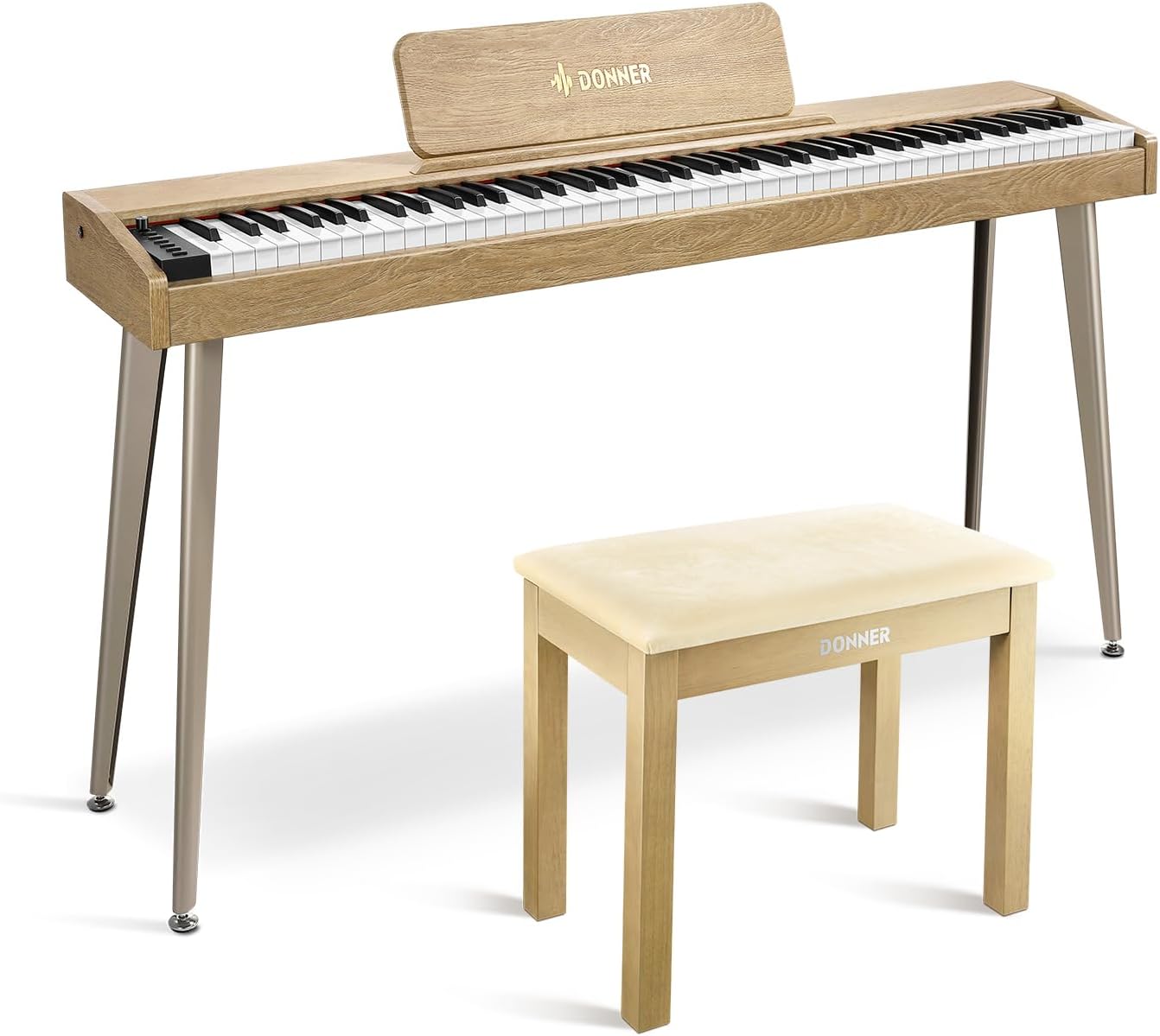 Donner OURA DDP-60 88 Key Digital Piano+Donner Piano Bench with Storage