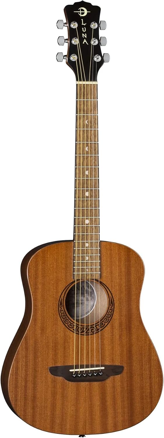 Luna Safari Series Muse Mahogany 3/4-Size Travel Acoustic Guitar - Natural
