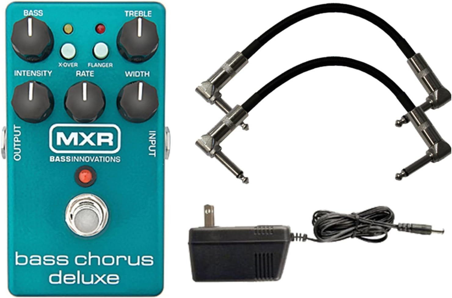 MXR M83 Bass Chorus Deluxe Pedal w/ 9V Power Supply and Patch Cables