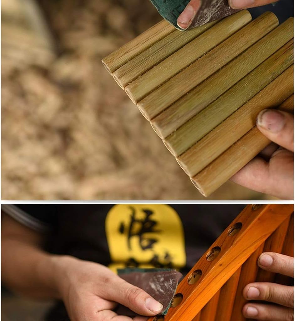 25 Pipes Bamboo Pan Flute Bagpipes G Key or C Key Musical Instrument Pan Pipes Woodwind key Professional Panpipe Pan Flute Instrument (Color : G Key, Size : Right Hand)