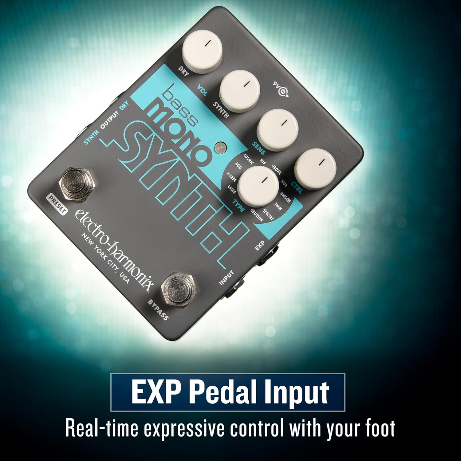 Electro-Harmonix Bass Mono Synth Bass Synthesizer Pedal