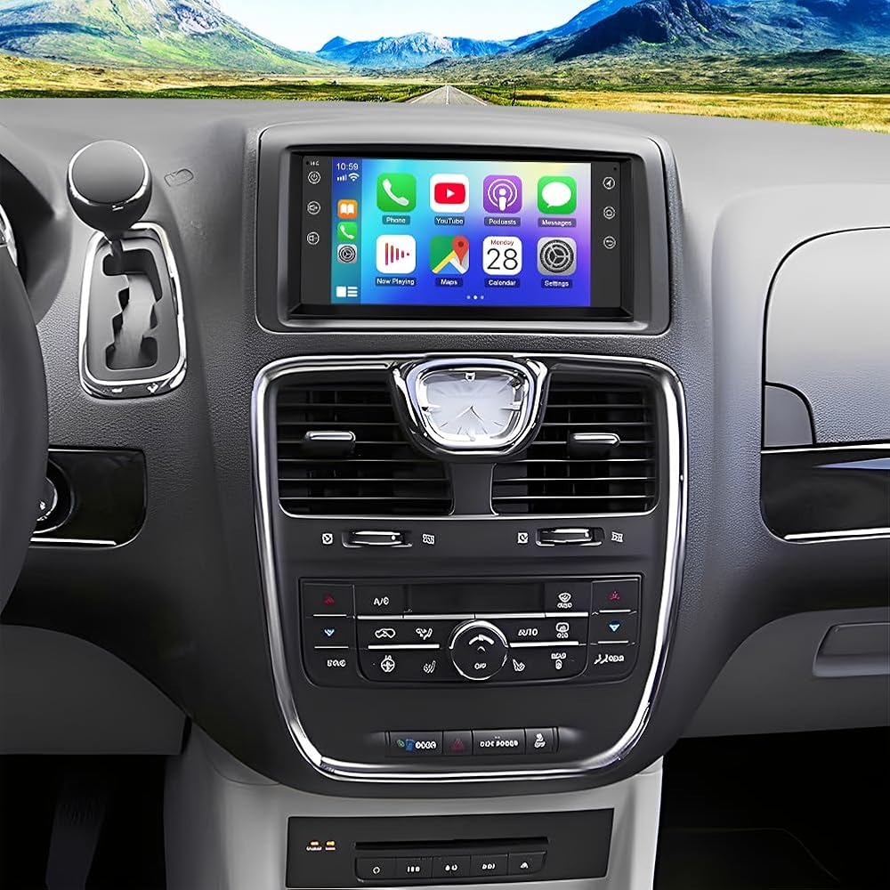 Double Din Car Stereo Radio for Chrysler Town & Country 2011-2016,Android 7