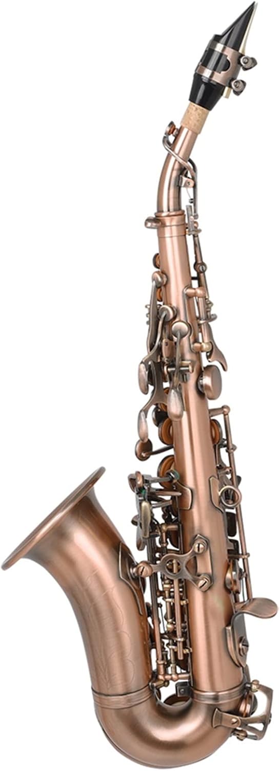 Sax Beginners Kit Saxophone Red Antique Imitate Classical Carve Pattern Sax Abalone Shell Buttons Mouthpiece Wind Instrument Accessories Wind Instrument