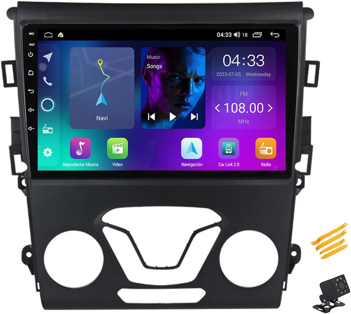 Android 13 Car Stereo Bluetooth Car Play 2 DIN Touch Screen Compatible with Ford Mondeo 2014~2019 9in QLED Display Car Radio with Navigation Android Auto FM RDS SWC,4 Core NF1 1G+32G