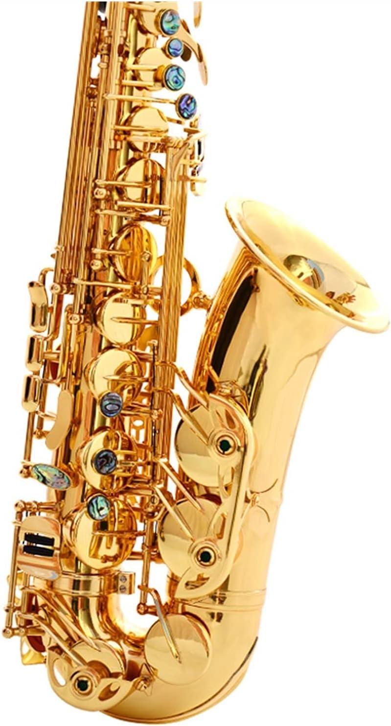Saxophone Straight Double Button Muscle Abalone Button Alto E Flat Saxophone Children Adult Entry Beginner Exam Key Type Woodwind Instrument