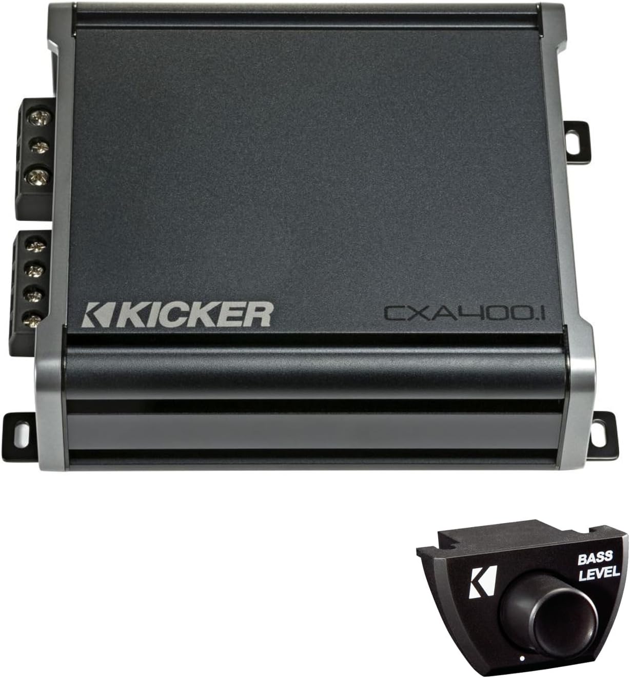 KICKER CXA400.1 400 Watt Mono Class D Car Amplifier Amp Bundled with Compatible Bass Knob CXARC